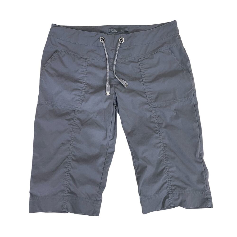 Prana Bliss Knickers Bermuda Shorts Bundle Gray Green Size Large Hiking Outdoors - Picture 2 of 12